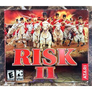 Risk II PC CD-Rom Game Atari Windows 95/98 SEALED 2003 Hasbro Slip Jewel Case